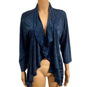 Keren Hart Women’s Blue Large Light Weight Open Front Cardigan